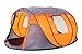Bravindew Tent for Camping Instant Fast Pitch Pop Up Tent with Skywindow-Durable Portable Easy Up Shelter with 12 Stakes & Carrying Bag, Ideal for Family Camping (Orange) (5-6 Person) (Orange)