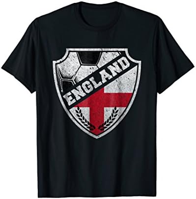 England Soccer Jersey Vintage- Football British Flag T-Shirt