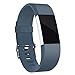 For Fitbit Charge 2 Bands, Hotodeal Replacement Wristbands Soft Silicone Accessory Strap for Fitbit Charge2 HR Tracker, Buckle, 12 Colors, Small Slate