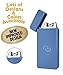 Novelty Wares™ - USB Flameless Plasma Dual Arc Rechargeable Windproof Cigarette Lighter with Charging Cable and Gift Box (Navy Blue)