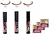 L.A. Girl Matte Pigment Gloss Set of 3 with Glamorous Hair Pin and 3 curl max packets (Fantasy, Dreamy,Fleur)