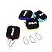 Earbud Carrying Case, ZMLM Mini Storage Pouch with Carabiner for Flash Drive Earphones Headphones USB Cable 4-Pack in 4 Colors