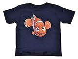 Pixar Finding Nemo Toddlers Navy Boys T-Shirt Orange Clown Fish Disney Print