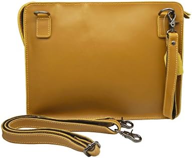 Men's Briefcase Business Bag Clutch Handbag Genuine Leather Crossbody Messenger File Bag Wristlet Wallet Purse