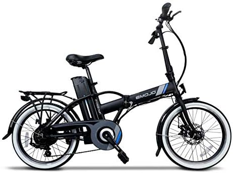 Emojo Crosstown Electric Bike Mountain 20 inch Tire Electric Power Bicycle, with 350W Motor and Removable 36V 10.4AH Lithium Battery