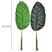 Fake Leaves 25'' Large Artificial Palm Leaves Banana Leaves Tropical Plant Green Single Leaf Palm Fronds Hawaiian Luau Party Theme Palm Sunday Decorations 5 Pcs (Dark Green)
