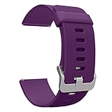 Fitbit Blaze Accessories Classic Band Small, UMTele Soft Silicone Replacement Sport Strap Band with Quick Release Pins for Fitbit Blaze Smart Fitness Watch Plum, Frame Not Included (5.5