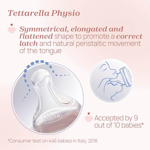 Biberón Perfect Easy Fast Flow, con tetina Physio de silicona suave y acabado Soft Sense, anticólicos, reduce la regurgitación y la irritabilidad, biberón de plástico de 330 ml, 4m+, niño