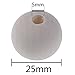 CoscosX 100 Pcs 25mm(1 inch) Natural Round Wood Beads Wooden Color Spacer Beads for Jewelry Making DIY Craft