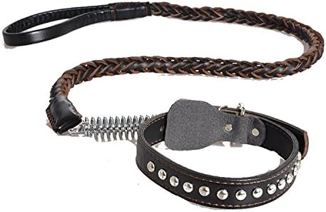 Visky Dog Training Leash Lead Collar Dog Climbing Rope PU Leash for Medium or Large Pets
