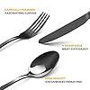 Black-Cutlery-Set-Elegant-Life-20-Piece-Flatware-Silverware-Set-Stainless-Steel-Knives-Forks-Spoons-Tableware-Mirror-Finish-Smooth-Edge-Service-for-4Black Black Cutlery Set, Elegant Life 20-Piece Flatware Silverware Set, Stainless Steel Knives Forks Spoons Tableware, Mirror Finish, Smooth Edge, Service for 4.(Black)