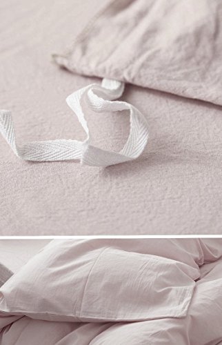 image for Eikei Washed Cotton Chambray Duvet Cover Solid Color Casual Modern Sty