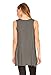 Womens Sleeveless A-Line Tank Top Tunic, Solid Basic Long Flowy Top (Charcoal-XL)