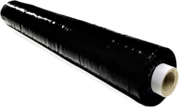 Bargain Factory Strong Multi- Purpose Pallet Wrap Cling Film Tear Resistant Stretch Shrink Wrap Water & Moisture Proof Pallet Wrap Premium Easy to Use 400mm x 250m (Pack of 1 Roll, Black)