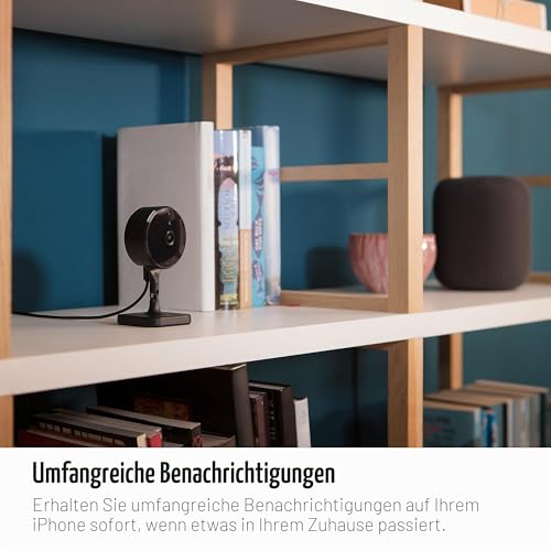 Eve Cam - Smart Indoor Camera, 1080p Resolution, WiFi, 100% Privacy, HomeKit Secure Video, Message on iPhone, Microphone and Speaker, Night Vision, Flexible Installation