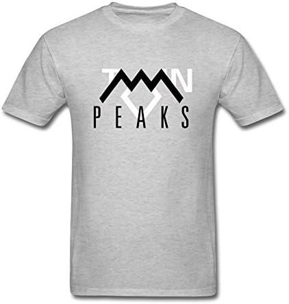 UOOLTTR Men's The Thriller Drama Show Twin Peaks T-Shirt Grey XXXL