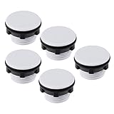 uxcell® 5 Pcs 22mm Black Gray Plastic Push Button