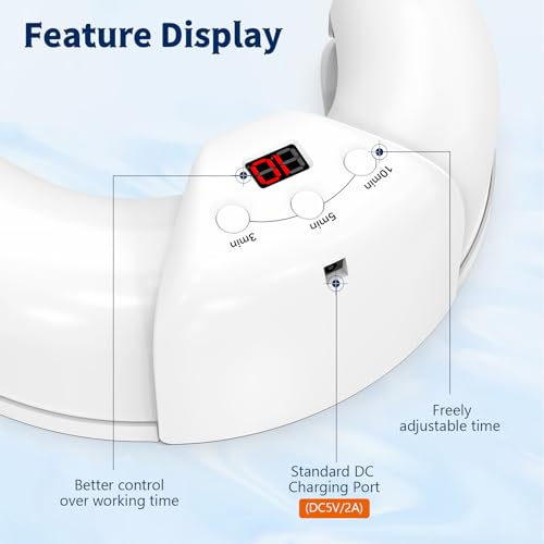 Fungal Nail Treatment Device for Toenails & Fingernails, LED Light Therapy for Discolored & Thick Nails, Adjustable Timer, Multi-Nail Design, Easy Home Use-Pure White