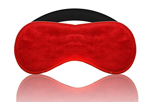 Fashion Leather Handcuffs Cuffs Adjustable Plus Sleeping Mask Set (Pink) (Red)