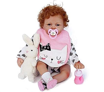 HOOMAI Reborn Babys mädchen silikon 55cm lebensecht Puppe Baby doll Girl Schnuller Magnet Spielzeug