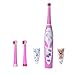 Emerson Radio Kids Battery Powered Musical Timer Toothbrush Replaceable Brush Head, Pink