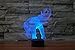 3D Optical Illusion LED Desk Lamp, 7 Color Changing with USB Cable Touch Button Night Light - Best Gift for Kids/Friends/Birthdays/Home Bedroom Decor Lighting (Elephant)