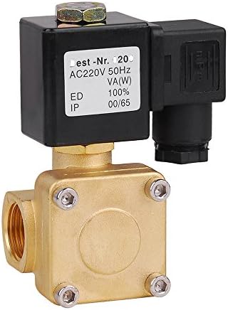 PerfecTech Brass High Pressure 2-Way 2-Position Waterproof Water Air Gas Electric Solenoid Valve NC Normal Close