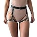 TOPFUR Leather Garter Body Harness PU Leather Harness Adjustable Waist Leg Rings Elastic Stud Garter Belt Rave cage Harness for Women(056,Black)