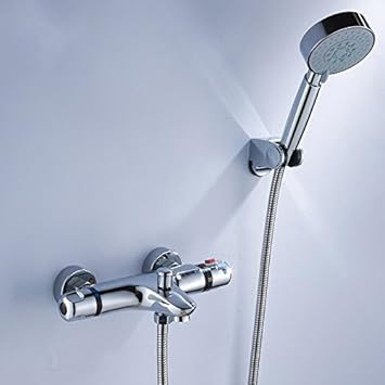 Shower Faucets Brass Chrome Silver Bathroom Thermostatic Shower