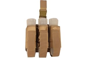 Ultimate Arms Gear Tactical Scenario Desert Tan Camo Camouflage Triple Universal Paintball 3 Pod Drop Leg Carrier Pouch Utility Rig Harness System