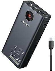 ROMOSS Power Bank, 40,000mAh 65W Portable Laptop