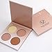 Makeup Luminous Shimmer Glow Kit Highlighter Powder Palette -4 Color Compact Set