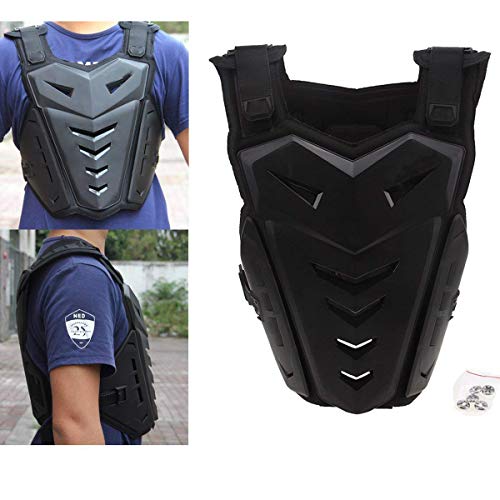 Possbay Motorcycle Armor, Motocross Racing Protective Gear Protection Chest and Back Protector Motocross Off-Road Racing Vest (XXL)