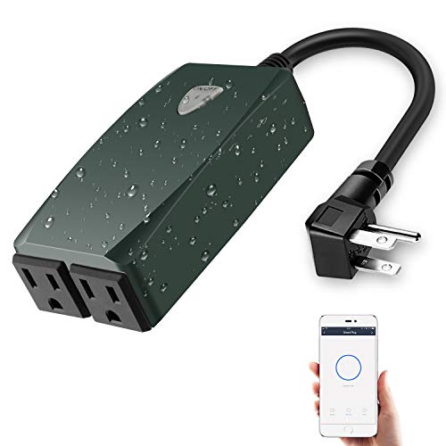 Outdoor Smart Plug, Outside WIFI Plug, Wireless Remote Control Outlet