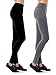 Ladies Fold Over Waistband Yoga Leggings Active Yoga Pants Black Grey Navy