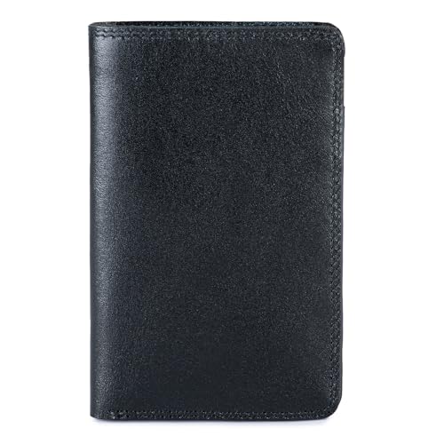 mywalit Unisex Bifold with Receipt Section Accessory-Travel Wallet, Black/Blue