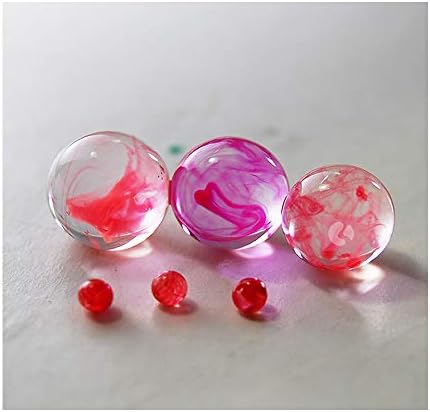 3D Marbled Vein Fine Art Inside Water Beads, 3000 Water Pearl Jelly Balls (Red)