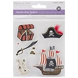 Multicraft Imports Handcrafted 3D Stickers, A Pirate's Life