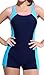 BeautyIn high neck swimsuit woman swimsuit chlorine resistant endurance swimsuits for women,X Back,8