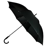 LifeTek Kingston 54 Inch Automatic Open Cane Umbrella Teflon Rain Repellant Fabric Protection Extra Large Full Size Windproof Frame 210T Microfiber Fabric