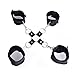 Fetish Cuffs Bondage,Ivysky Under Bed Restraint Cross-Linking Plush Handcuffs and Shackles for SM Sex Games