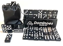 Classic Black Double Six Dominoes Set