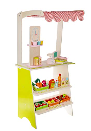 ISO TRADE Kaufladen aus Holz mit Zubehör Kaufmannsladen für Kinder 11247