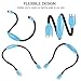 LEDGLE Updated Neck Light for Knitting Portable Book Light for Reading in Bed with 4 Brightness Levels, Flexible Comfortable Soft Silicone Arms, Perfect for Craft, Knitting, Repairing (Blue)