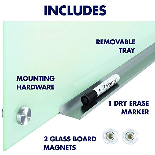 Quartet Glass Whiteboard, Dry Erase White Board, 3' x 2