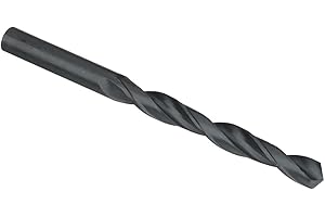 Drill America DWDTL Series Qualtech High-Speed Steel Taper Length Drill Bit, Black Oxide Finish, Round Shank, Spiral Flute, 1