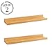 O&K FURNITURE Set of 2 Picture Ledge Wall Shelf Display Floating Shelves (Oak, 18.9