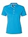 Hanes womens Hanes Women's X-temp Performance Polo Shirt, Neon Blue Heather, Medium US