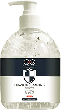 (2Pack×16.9 Fl Oz/500ML）EG Refreshing Hand Sanitizer Gel, Washless Hand Soap Gel, Super-Large Capacity Household Cleaning Gentle Hydrating Hand Sanitizer Soothing Gel,Non-irritating,Pump Bottle (500 M