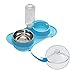 PYRUS Pet Bowls Stainless Steel Dog Bowl Removable Double Dog Cat Bowls for Drinking and Eating No Spill/Non-Skid Pet Feeder Bowlfor Dogs Cats (Blue)